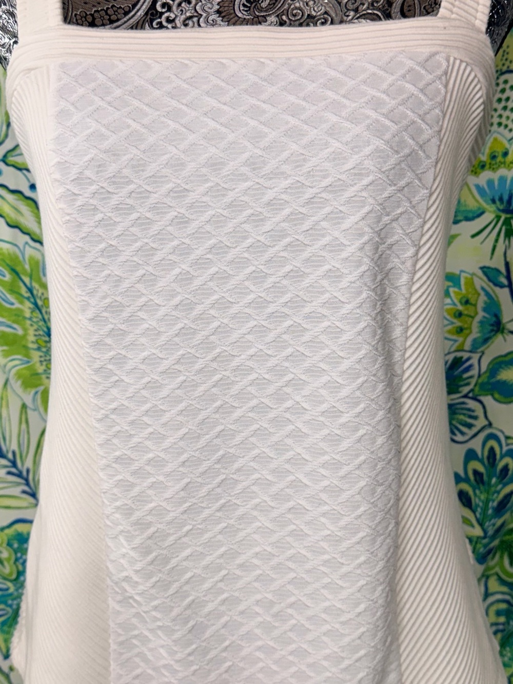Deletta Cream Textured Tube Camisole